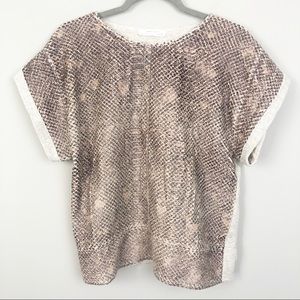 🧡 Zara | Brown Snake Print Top